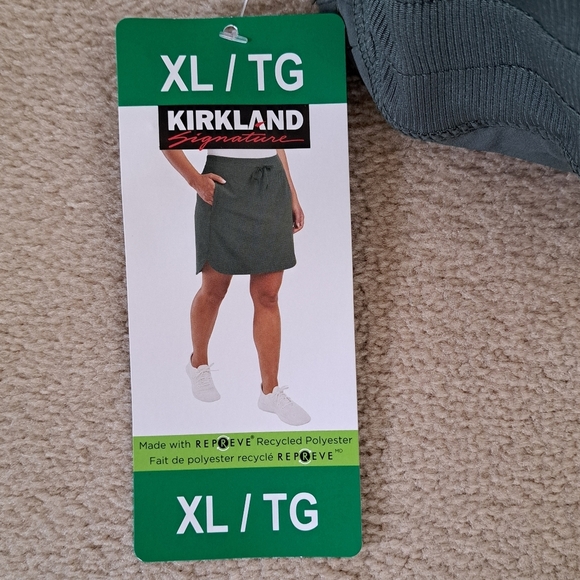 Kirkland Signature Active Skort Green Ladies Size XL Activewear Stretch NWT - Picture 4 of 11
